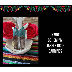 NWOT| BOHEMIAN TASSLE DROP EARRINGS